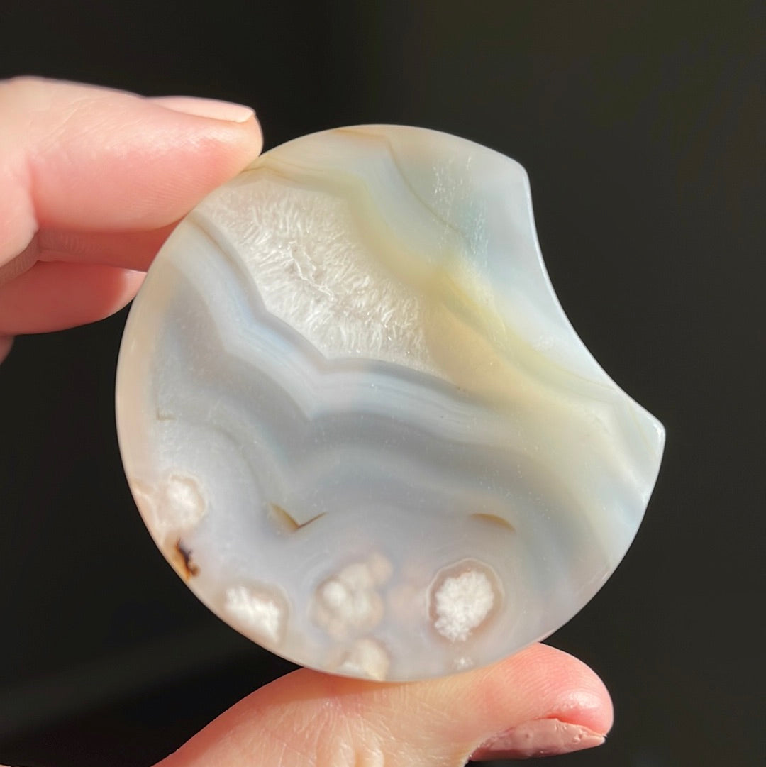 Ring Dish - Flower Agate - Moon