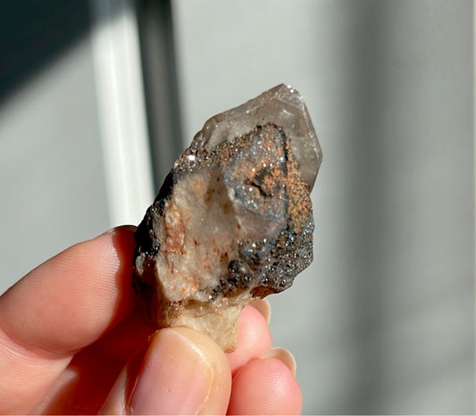 Hematite included Zambian Quartz